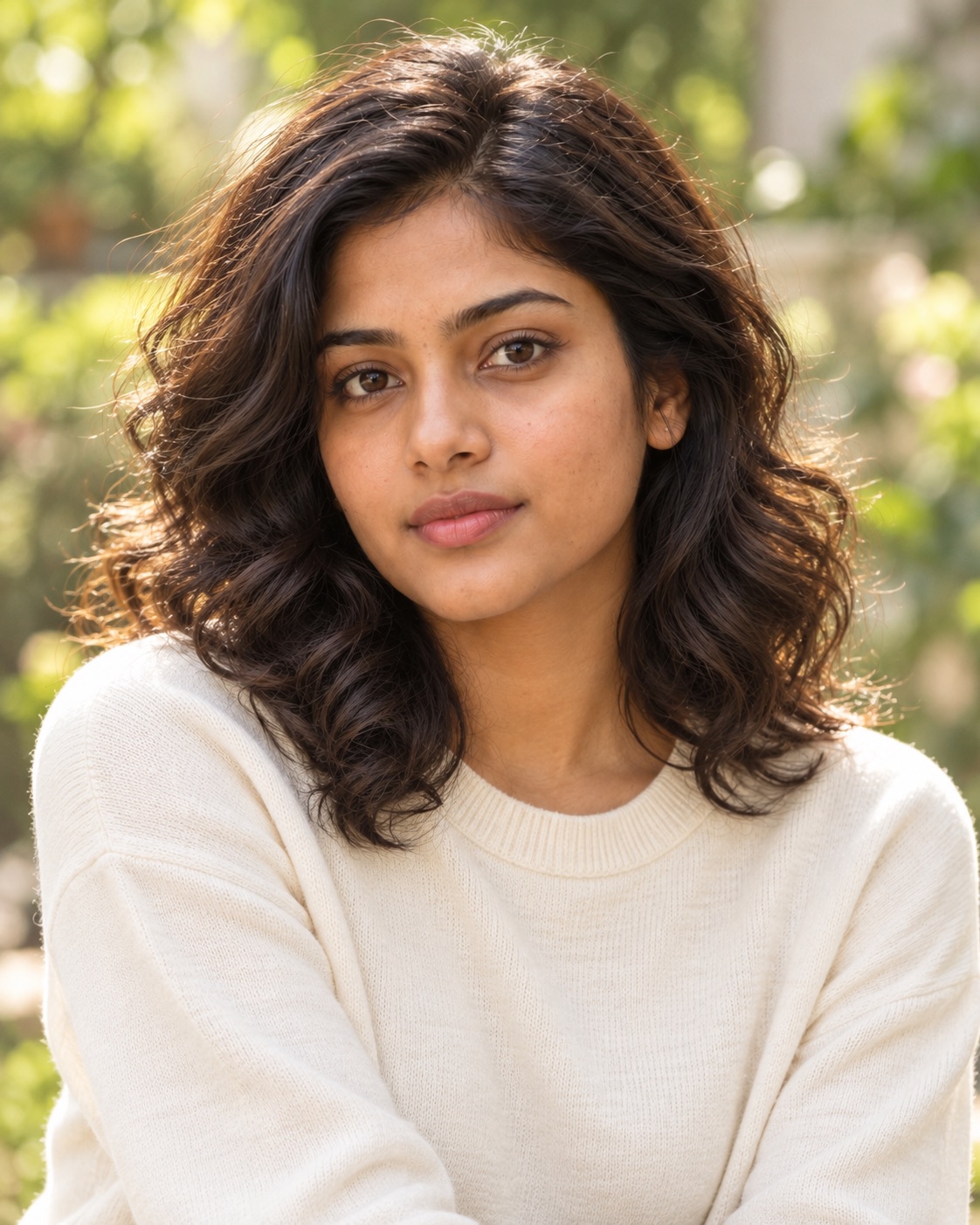 Warm medium-brown face